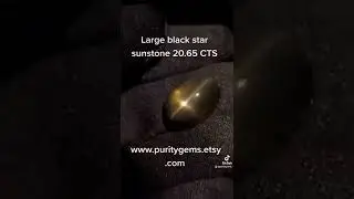 Large black star sunstone 20.65 CTS www.puritygems.etsy.com