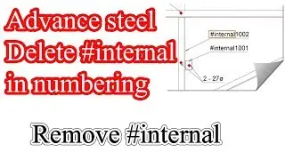how to delete #internal in numbering in advance steel