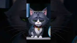 lonely Cat 🐈. Story of a alone cat 😺 #cat #animation #story #kids #trendingshorts