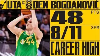 Bojan Bogdanovic goes for a CAREER-HIGH 48 points vs Nuggets | UTAH JAZZ
