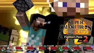 Super Smash Bros Ultimate 8 Player Final Smash Minecraft Steve!
