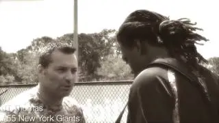 JT Thomas LB of the New York Giants w/Mike Barwis