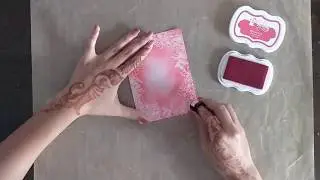 Blending with Tubby Craft Dye ink pads with invitation card