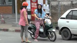 Motorbike accident with Chinese rider in Thailand