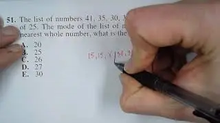 2019-2020 ACT Prep Math #51
