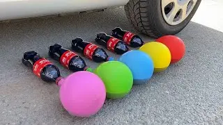 COCA COLA BALLOONS VS CAR, Pepsi, PowerAde, Fanta, Sprite, Fruko and Mentos Different Underground