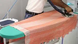 Steam Pressing a Saree