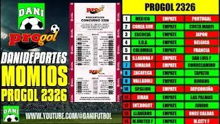 ANALYSIS OF THE ODDS FOR THE #PROGOL #POOL 2326: We review the highest percentages