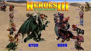 HEROES 3 COMBAT 9999 EACH SLOT FORTRESS VS 8700 EACH SLOT DUNGEON