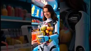 Healthy juice dispenser robot #LemonadeRobot​ #RobotBarista​ #FuturisticCafe