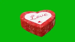 Red Velvet Valentine's Cake Animation &ndash; High-Quality 3D Model with Green Screen