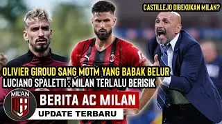 Giroud MOTM Yang Babak Belur🤕Spalleti : Milan Terlalu Berisik😳Castillejo Dibekukan Milan?📌
