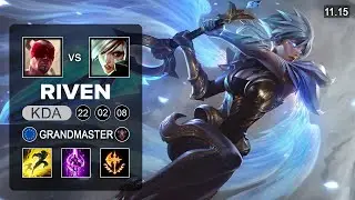 Riven Top vs Lee Sin - EUW Grandmaster Patch 11.15