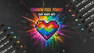 ASMR Pixel Art: Relaxing Rainbow Heart Pixel Art