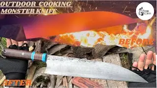 Crafting Outdoor cooking knife 1095 steel 