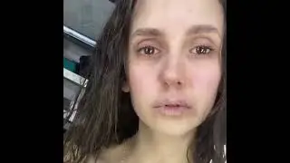 Nina Dobrev on the set of the film 