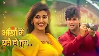 Aankhon Mein Base Ho Tum - Lyrical | Abhijeet, Alka Yagnik | Sunil Shetty, Sonali B | Takkar Movie