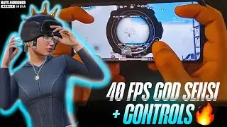 Best 40 FPS Sensitivity & Controls 🔥 BGMI Handcam Gameplay 