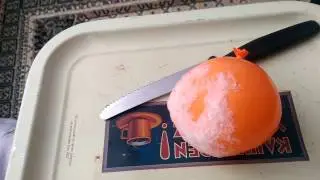 Donmuş Su balonunu kestik