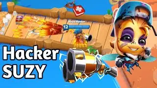 Zooba Hacker Suzy Character Vs Tony Legendary Guard Army