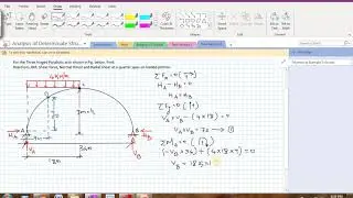 Three hinged parabolic Arch-Numerical Example-1-Part 1