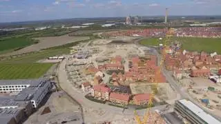 Drone. The District Centre, Great Western Park & UTC Collage, Didcot.