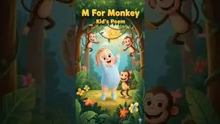 Learn Abc With Babyverse | M for monkey | abcd | M for song | Kidsvideo | A to z #poem #babyverse