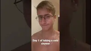 Day 1 Of Taking A Cold Shower #shorts #coldshower #fyp