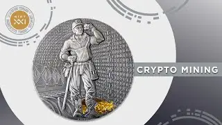Crypto Mining 50 g Antique finish Silver Coin 2$ Niue 2021