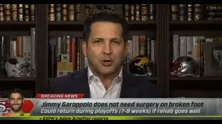 BREAKING NEWS: Adam Schefter Jimmy Garoppolo (Jimmy G) does NOT need surgery on broken foot