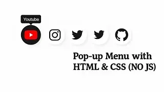 Responsive Stylish Social Media Pop-up Menu with HTML & CSS (No JavaScript Required!)