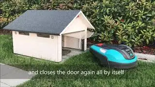 Robotic lawn mower garage