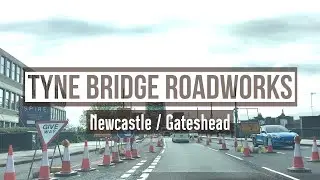 Tyne Bridge Restoration, Newcastle - Drive Through - 4K - 13th April 2024