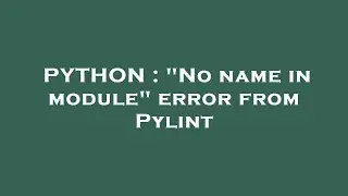 PYTHON : 