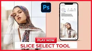 how to make instagram grid using slice tool in photoshop #gfxtechniques #gfxt #shorts