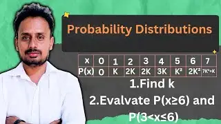 Probability Distributions || Find the value of k || important problem