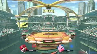 Spring Stadium Stage View with Ambience HAZARDS ON - Super Smash Bros Ultimate