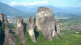 Meteora, Kalabaka, Greece. Meteora - rocks, up to 600 meters high. There are 6 active Greek Ortho...