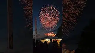 Fourth of July fireworks over Grand Traverse Bay #traversecity #michigan