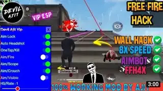 free fire devil ajit hack mod menu. devil ajit headshot hack. free fire hack kaise kare. mod menu FF