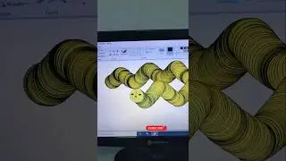 how to draw a snake in ms paint | MS paint mein snake kaise banaen #mspaint #shorts #mspaintdrawing