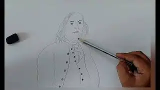 how to draw Benjamin Franklin l Benjamin Franklin drawing