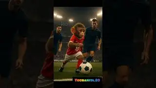 Baby Monkey Rio &ndash; Football Ka Hero ⚽🐒 #BabyMonkeyRio #FootballHero #Shorts2025 #MotivationalShorts