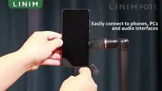 Microfone USB/XLR din&acirc;mico LINIM PD11 com bot&atilde;o de ganho/mudo de