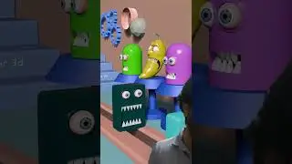 3D Animation of Colorful Cube Creatures | #foryou #gamingvideos #colorfulcubes #blocksgames