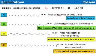 Lipídios - Ácidos graxos - saturados, insaturados, essências, omega 3 6 e 9
