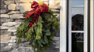 Front Porch DIY Holiday Decor (Forcing Bulbs, Making an Easy Greenery Swag & Centerpiece)