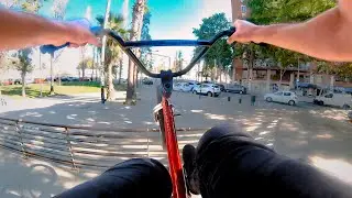 I RIDE MY BMX ON POPULAR SPOTS IN BARCELONA