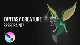 How I painted a Fantasy Creature in Krita 5.1 | Speedpaint + Quick Breakdown Tutorial