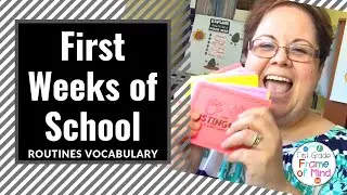 Teaching first graders back to school routines easily including academic vocabulary